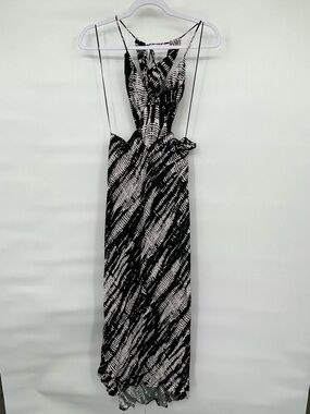GOA NWT blue white cut out strappy maxi dress